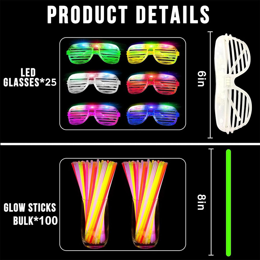 136Pack Glow in The Dark Light - đánh giá và giá Glow In The Dark Party Glasses