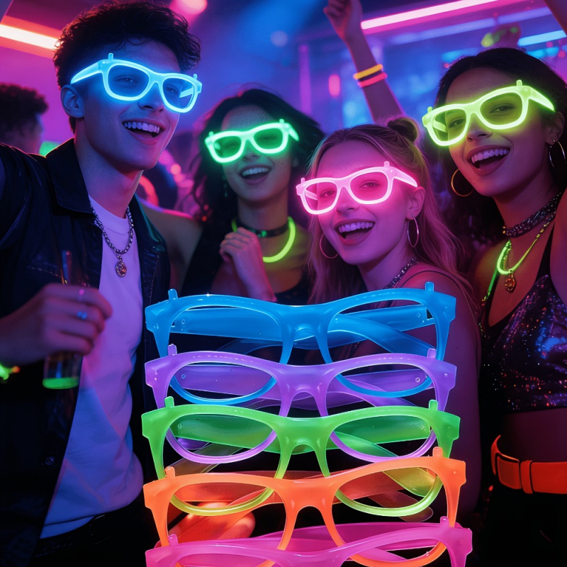 2/24pcs Glow-in-the-Dark Neon  - đánh giá và giá Glow In The Dark Party Glasses