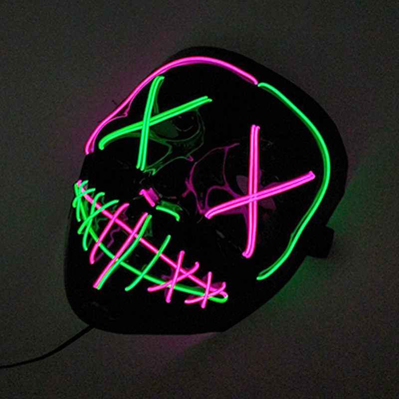 Wireless Fluoresce Mixed Color - đánh giá và giá Led Purge Mask Halloween